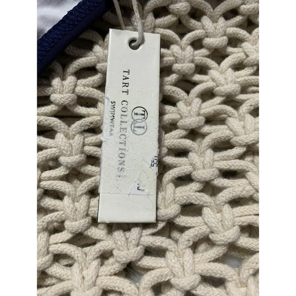 Tart Collection Navy Blue Stripes Bikini Swimsuit Bottom Medium Swimwear‎ Swim - Picture 4 of 4